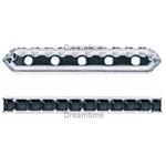 Dreamtime Crystal DC 77730 Rondelle Spacer Bars 5 Hole Jet/Silver